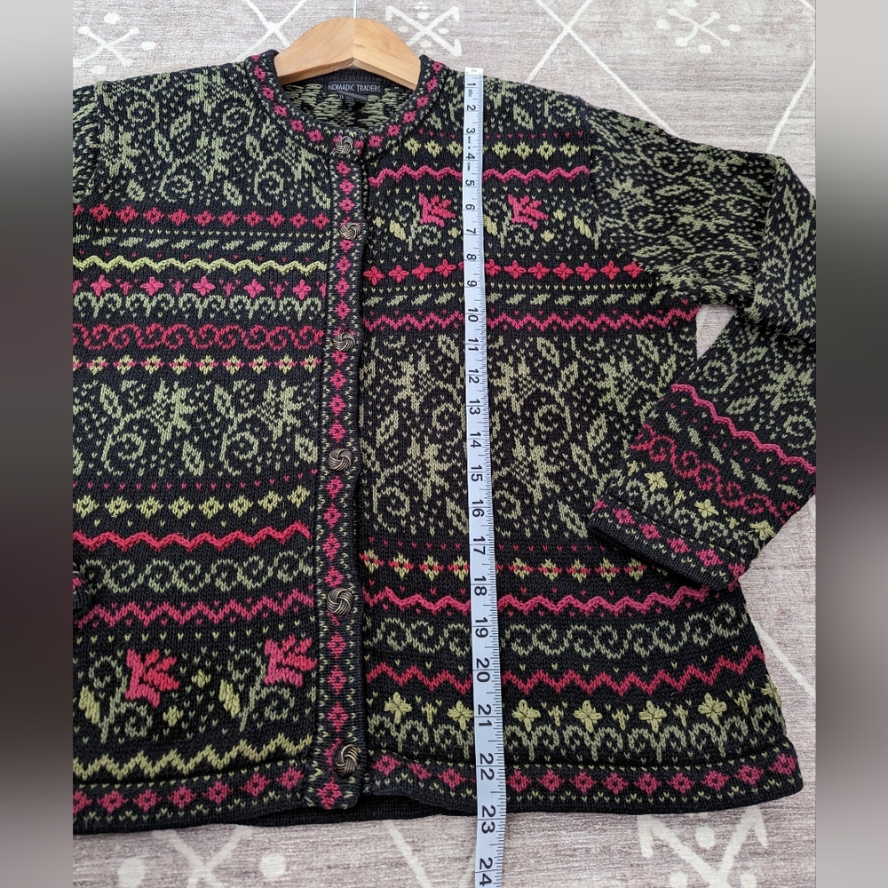 Vintage Nomadic Traders Sweater Cardigan Medium - Picture 6 of 8